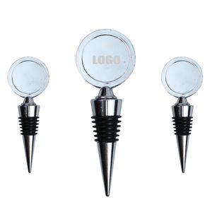 Elegant Wide Rim Round Medal Wine Stopper Cork 2