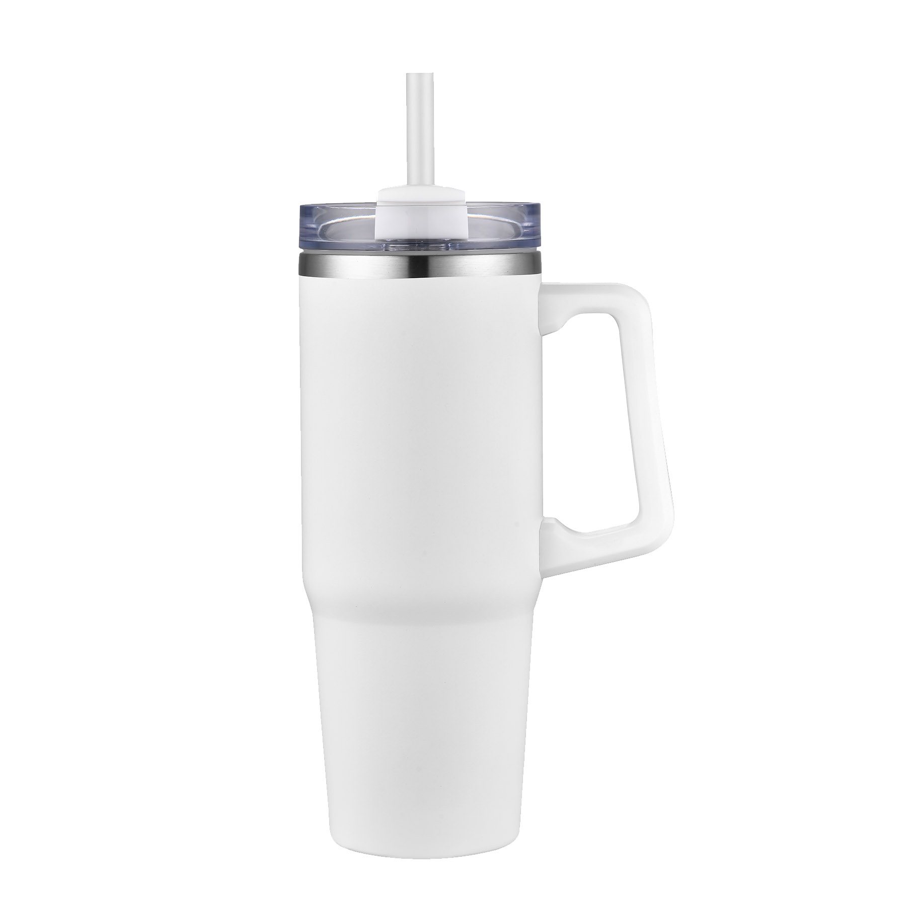 30 oz. Two Tone Travel Handle Mug with Twist Closure Straw Lid 22