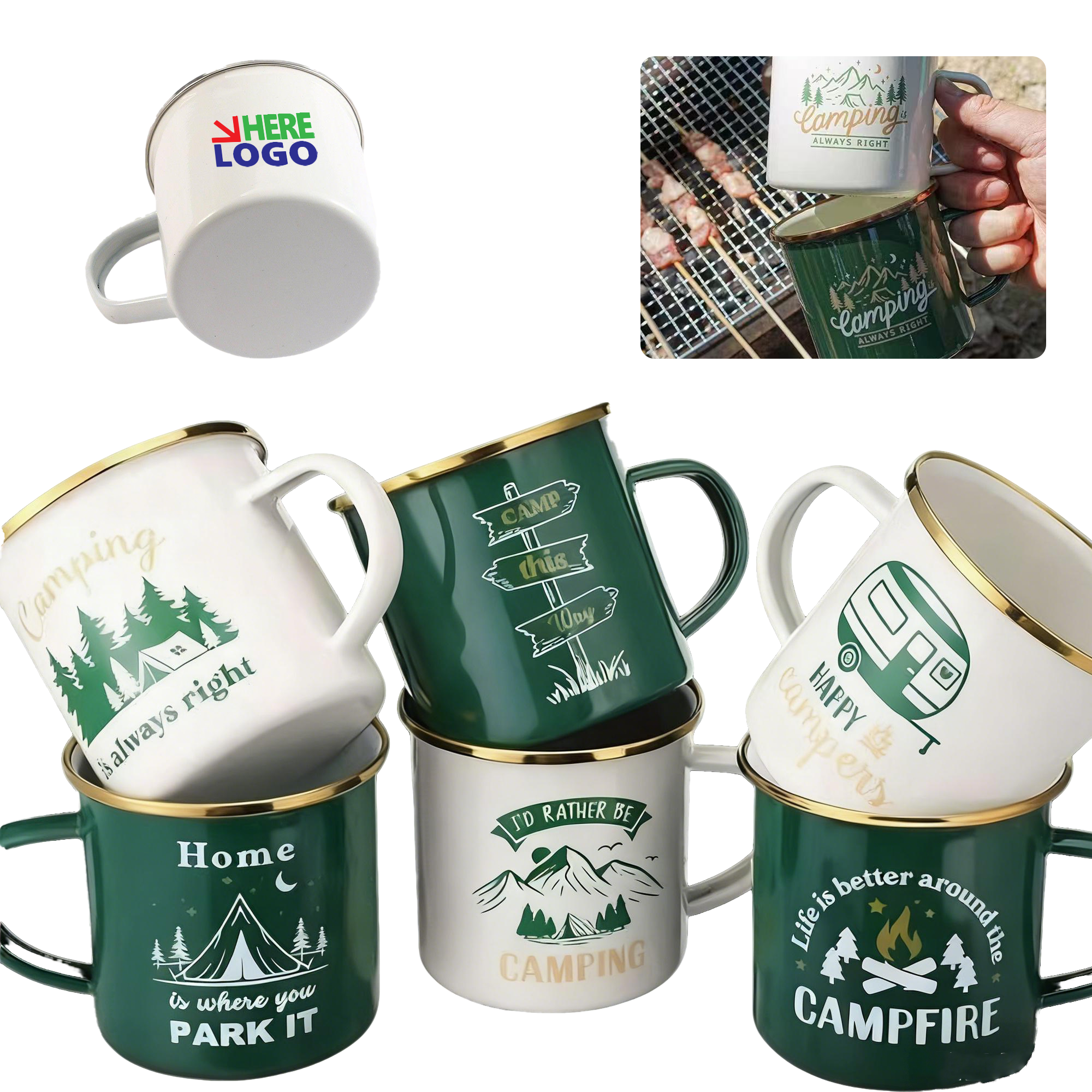 Colorful Enamel Cup For Camping Trips 2