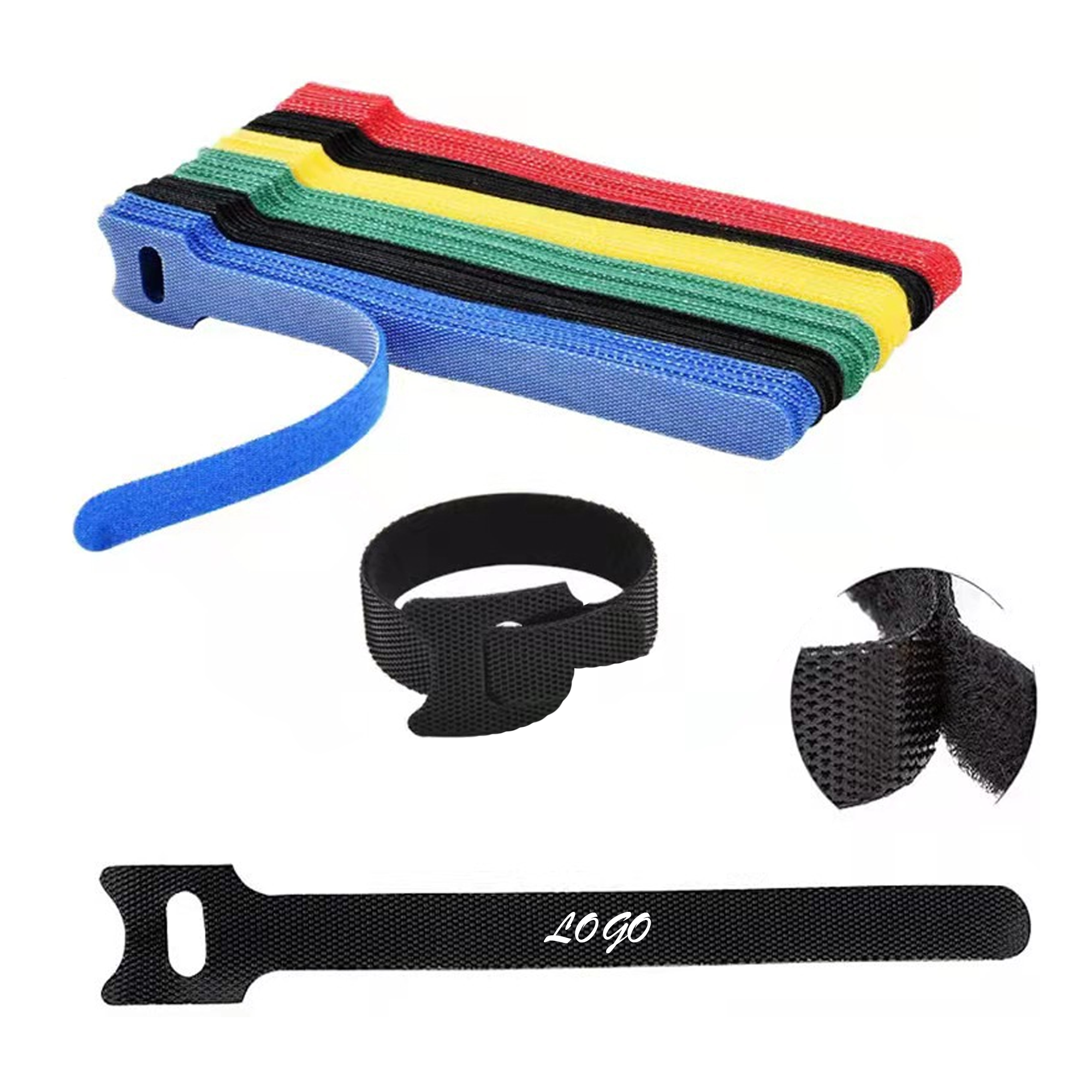 Magic Strip Cat Head Colored Nylon Data Cable Strap 9