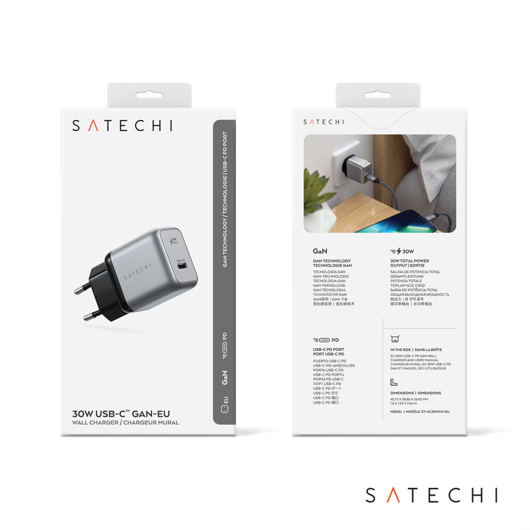 SATECHI® 30W USB-C GaN Wall Charger 3