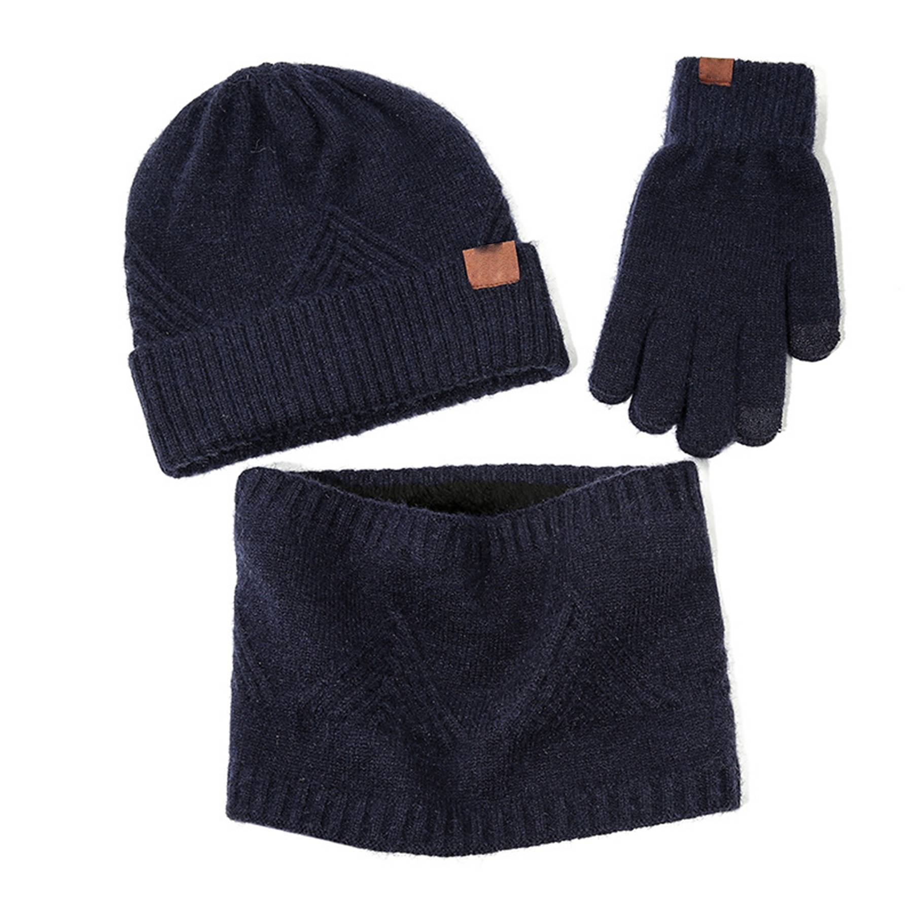 Winter Hat Scarf Gloves for Men Women 5