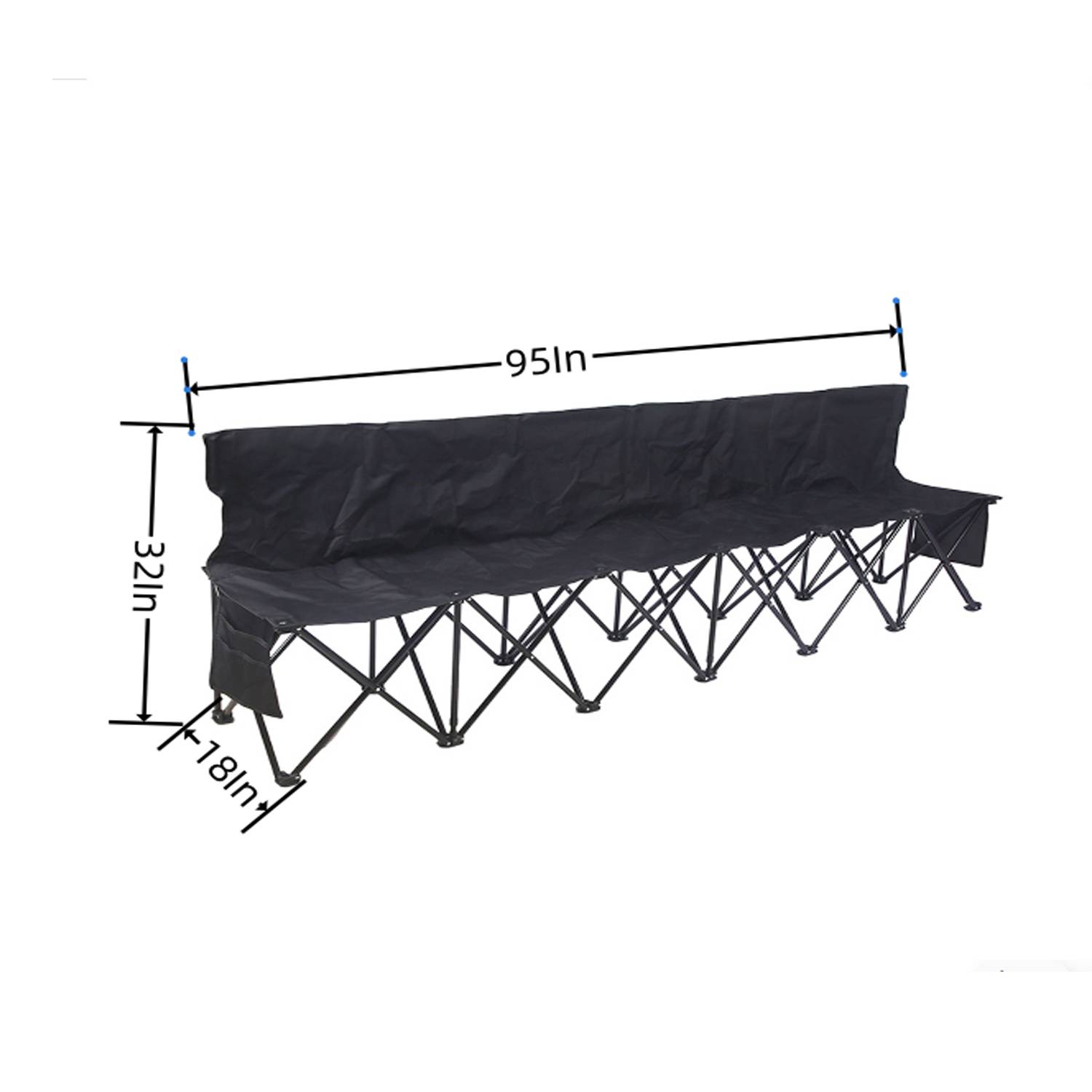 6 Seats Conjoined Foldable Chair 5