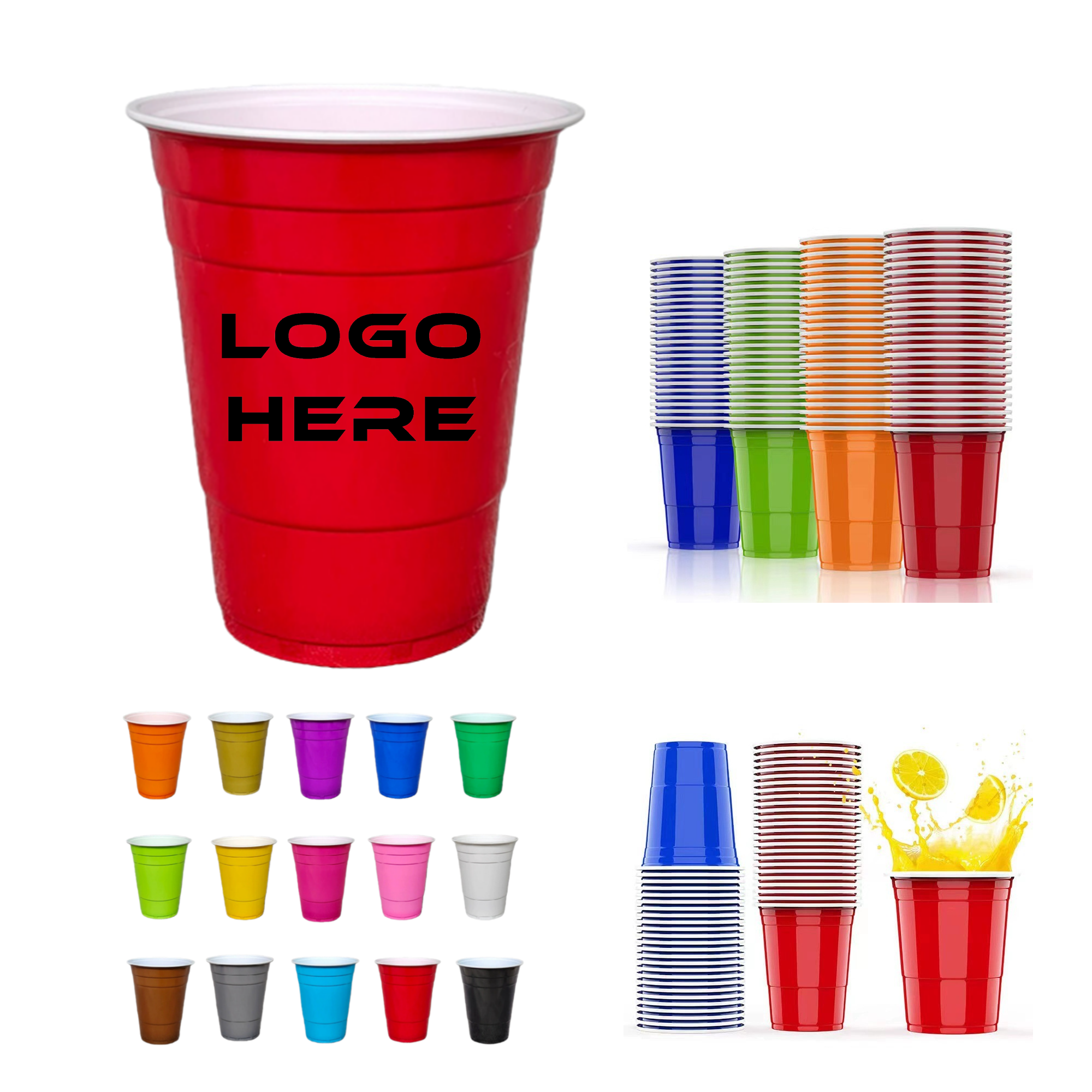 16 Oz. Disposable Party Plastic Cups 1