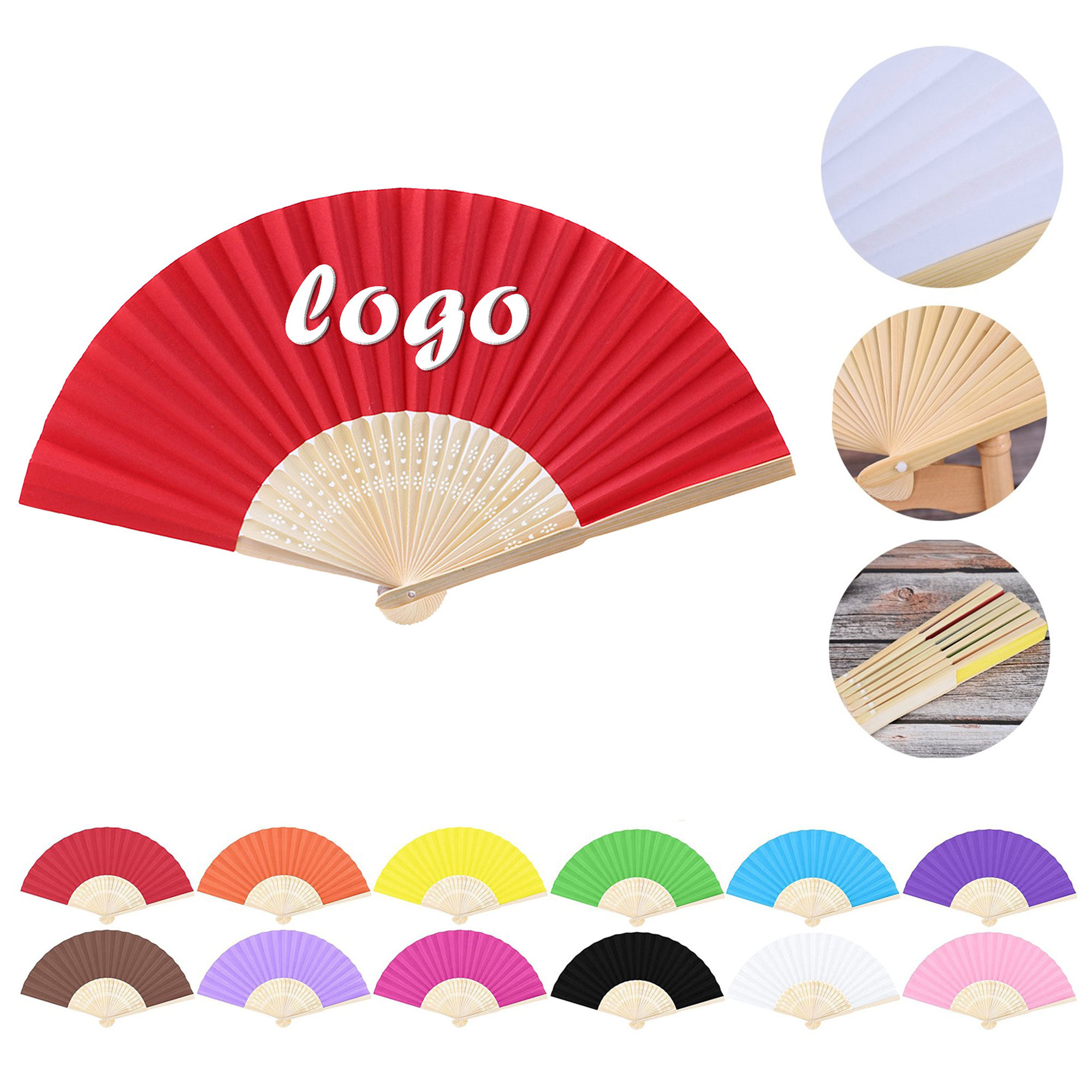 Bamboo Paper Folding Fan 5