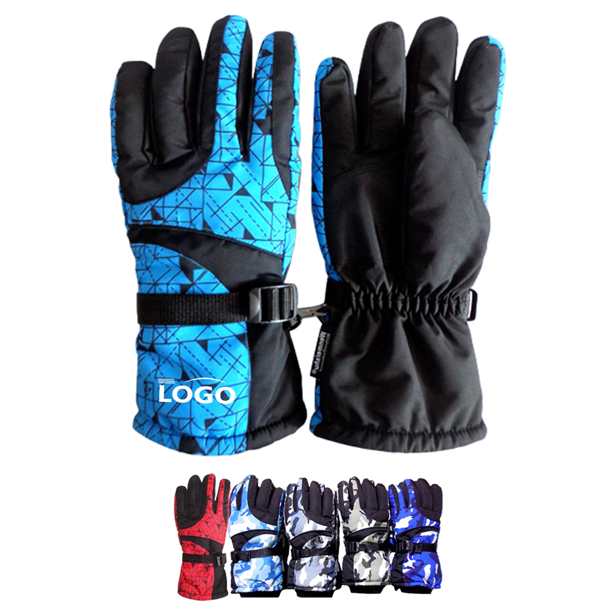 Outdoor Waterproof Touchscreen Custom Logo Snow Gloves 10