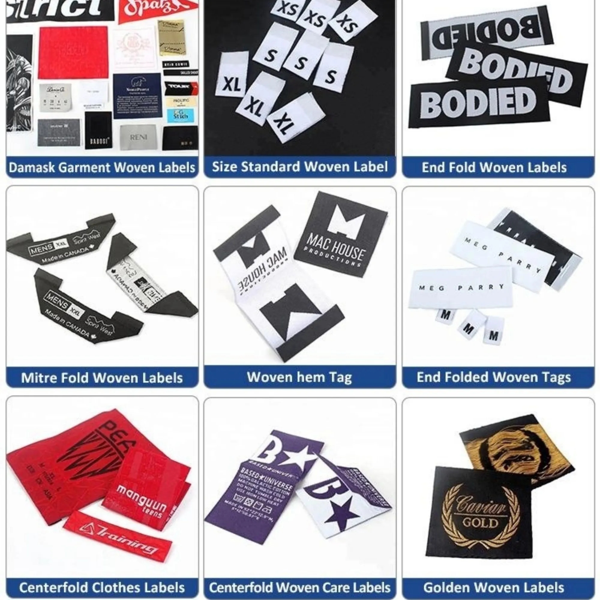 No Iron Fabric Woven Clothing Labels MOQ20 5