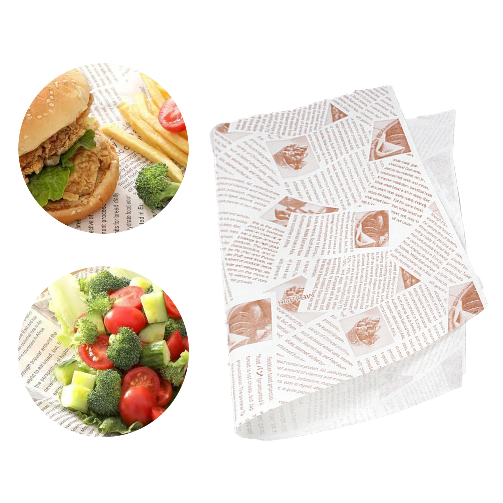 Hamburger Wrapping Paper MOQ 1000 2