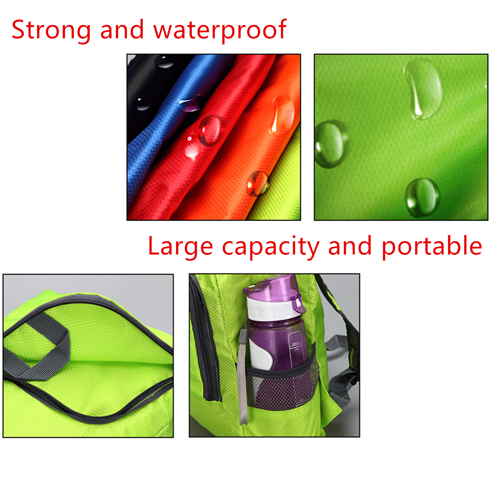 Waterproof Polyester Foldable Traveling/Hiking/Camping Backpack 6