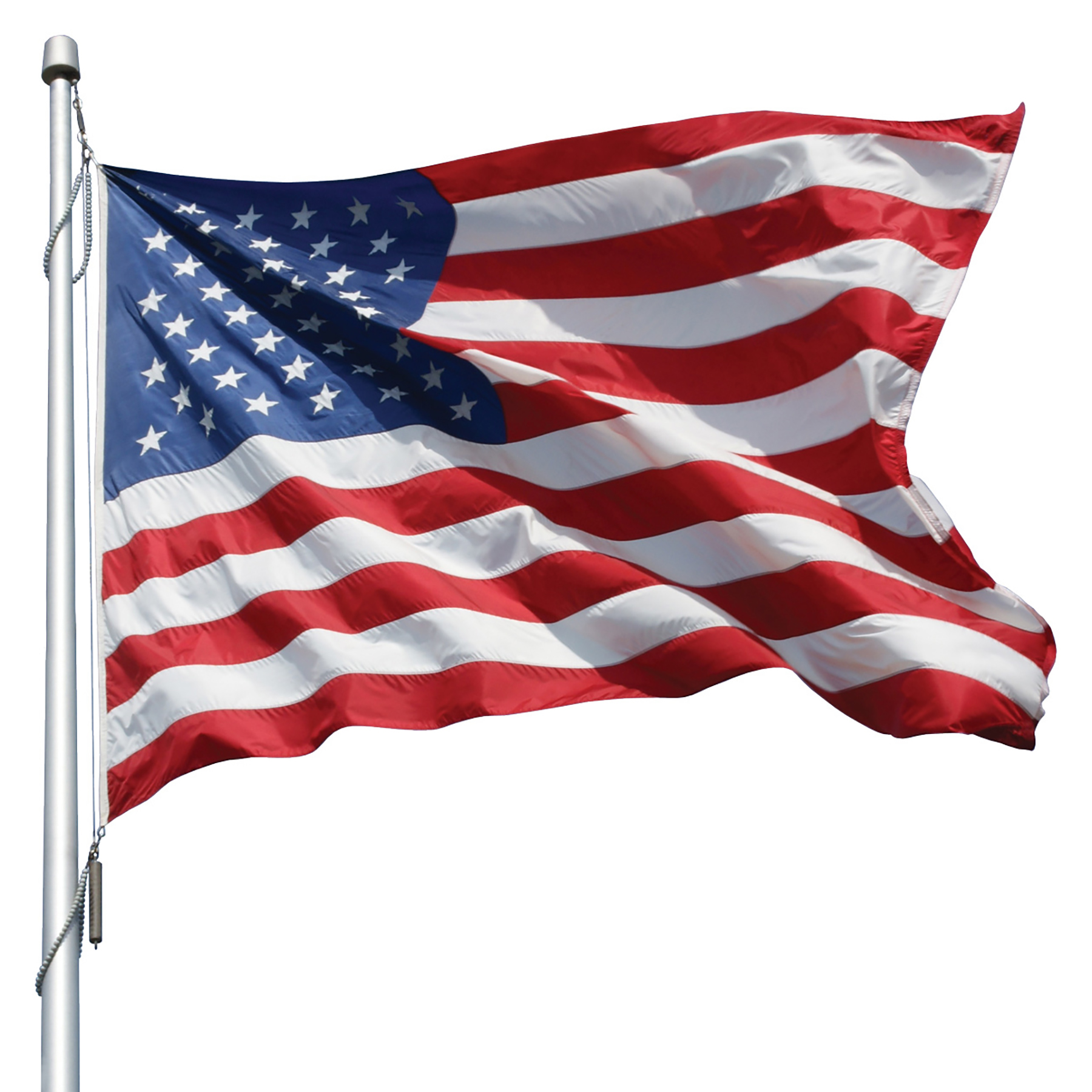 10' x 15' U.S. Nylon Flag with Rope and Thimble 3