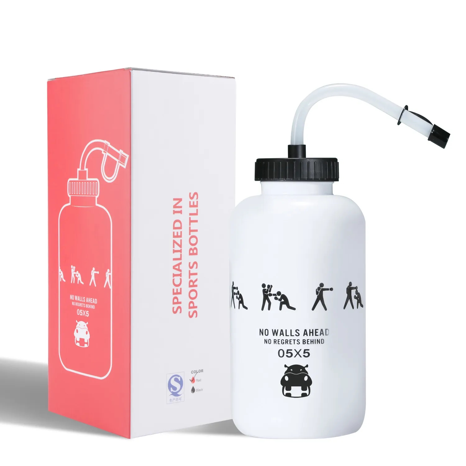 34oz Sports Bottle With Long Straw 2