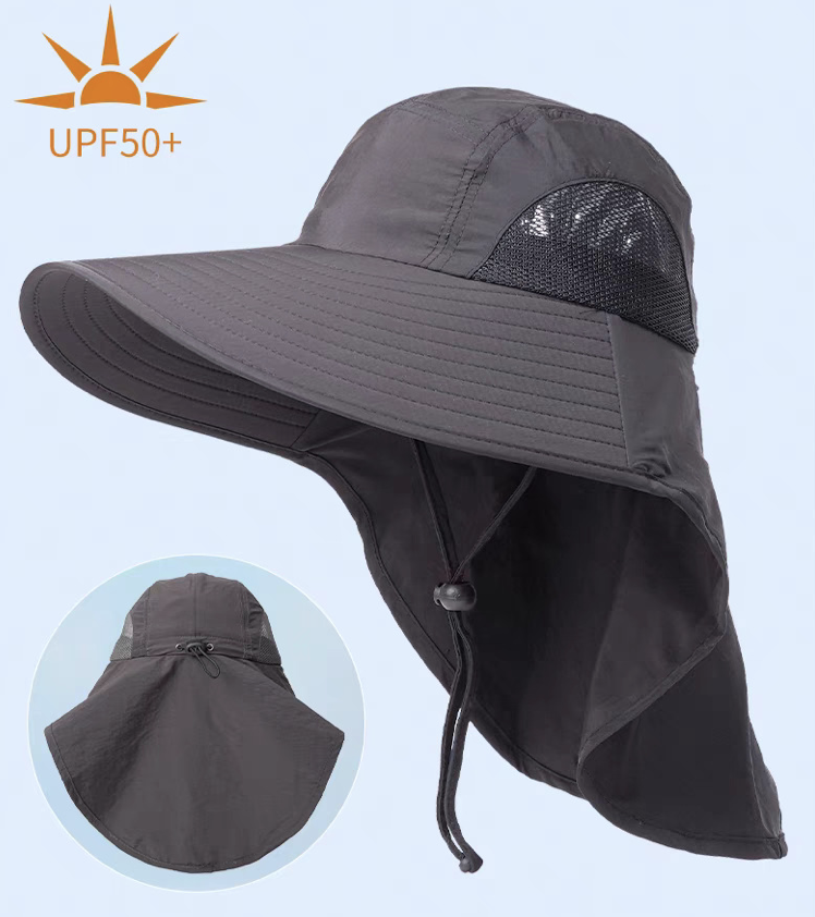 Wide Brim Sun Hat with Neck Flap 3