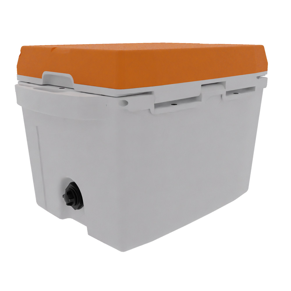 Taiga 27 Quart Cooler: Custom molded Logo, Custom PMS Color 4