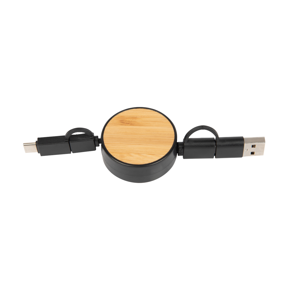 Bamboo Retractable 3-in-1 Charging Cable 7