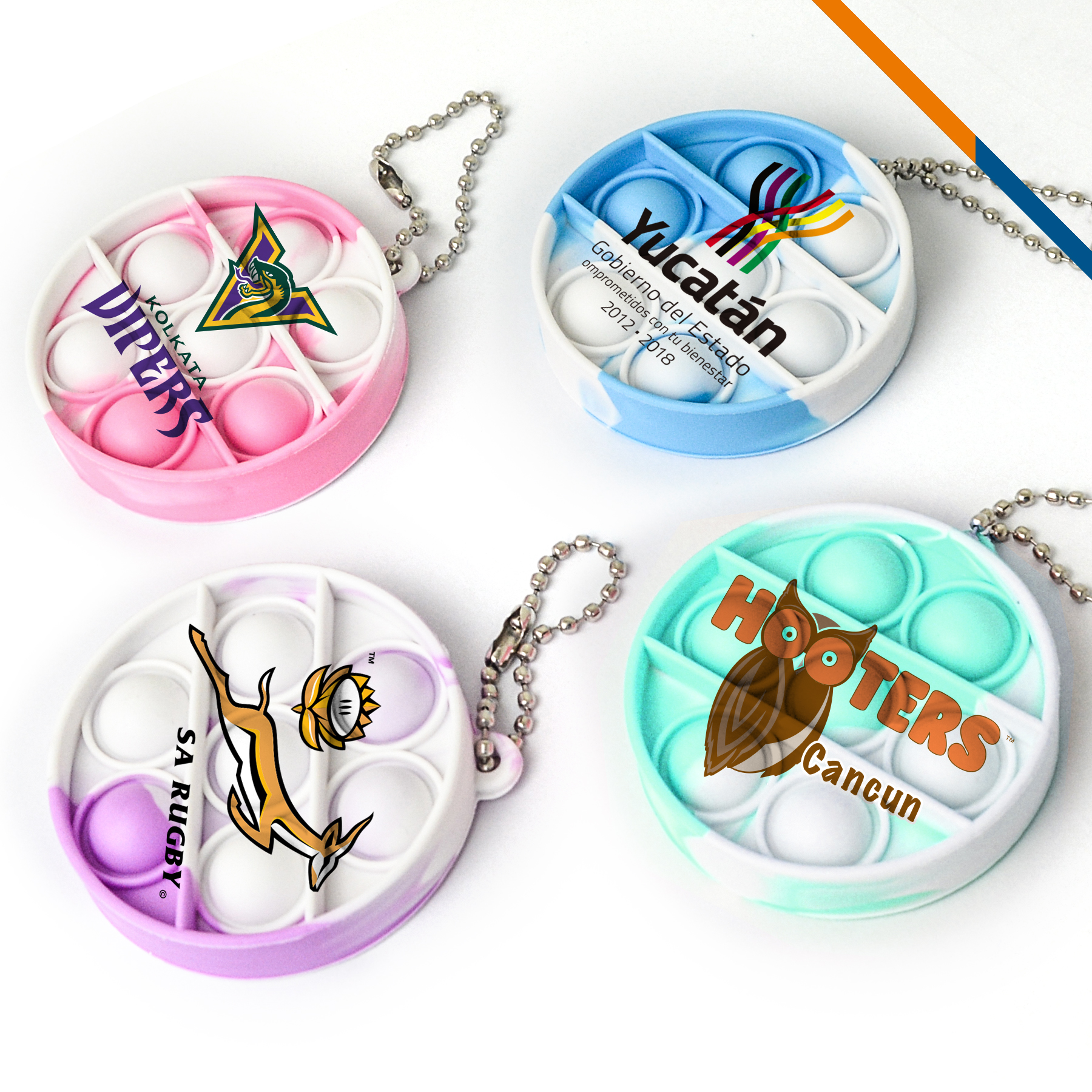 Mini Round Bubble Keychain 6