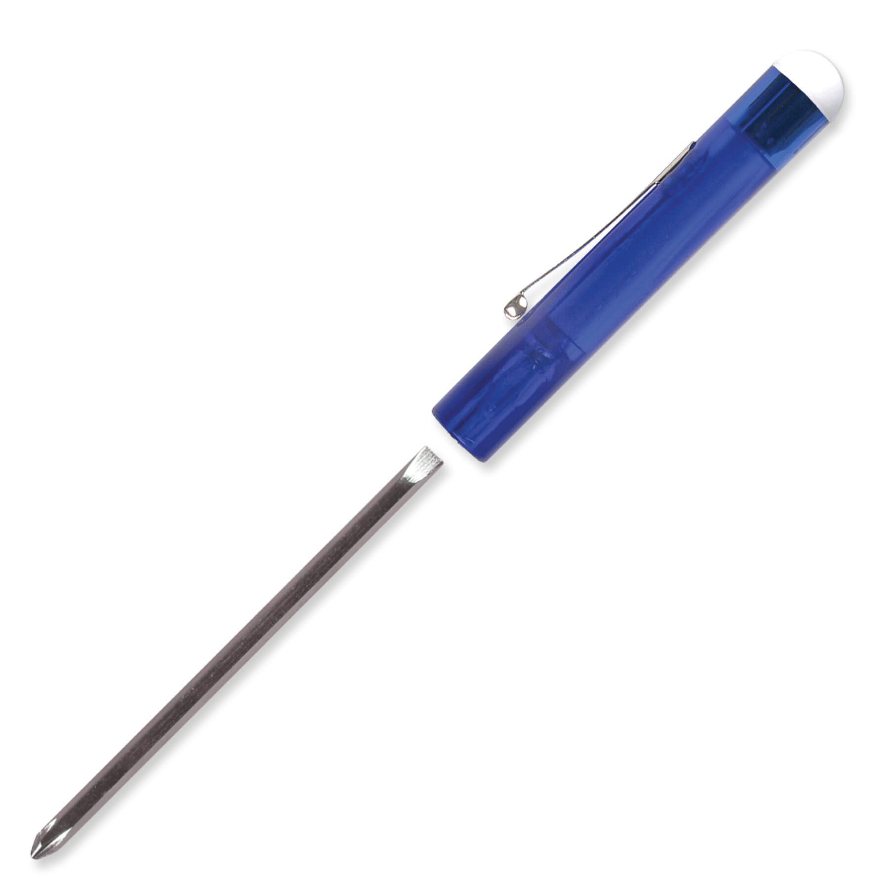 Pocket Screwdriver - Rev 1/8" Flat Tip #0 Phillips Blade w/Button Top 34