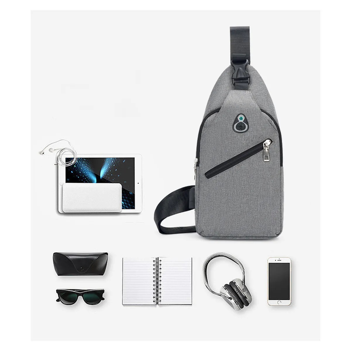 Crossbody Shoulder Sling Backpack with USB Charging 4