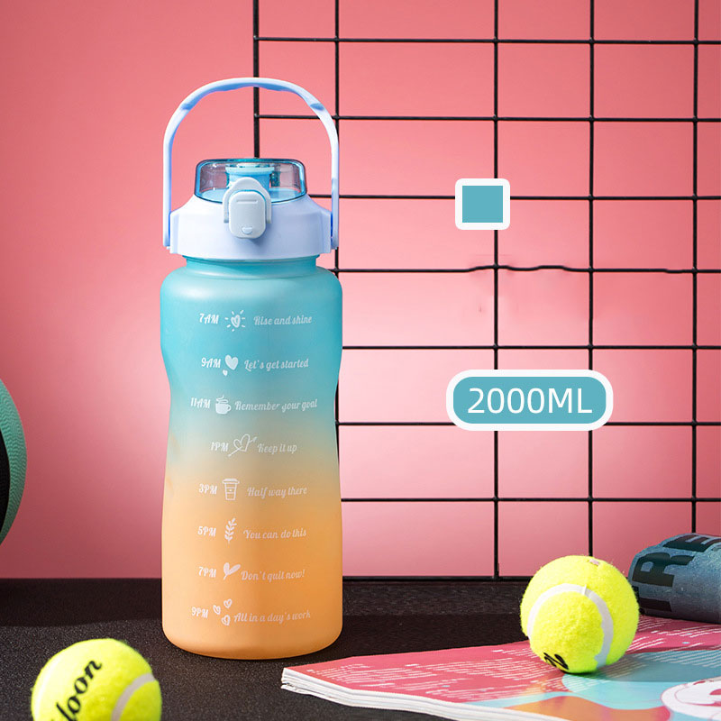 64oz Motivational Water Bottle BPA Free Water Jug with Handle 4