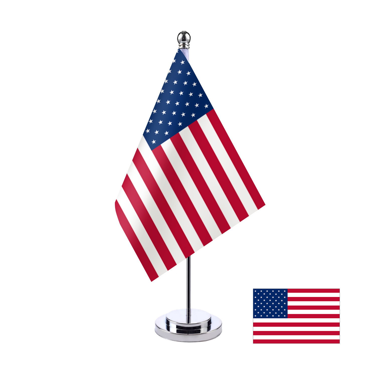 polyester full-color print metal plastic Table Desk Flag 7