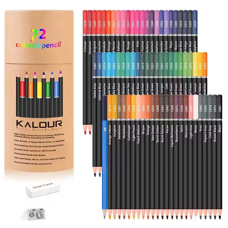 72-Color Pencil Cylinder Art Set 3