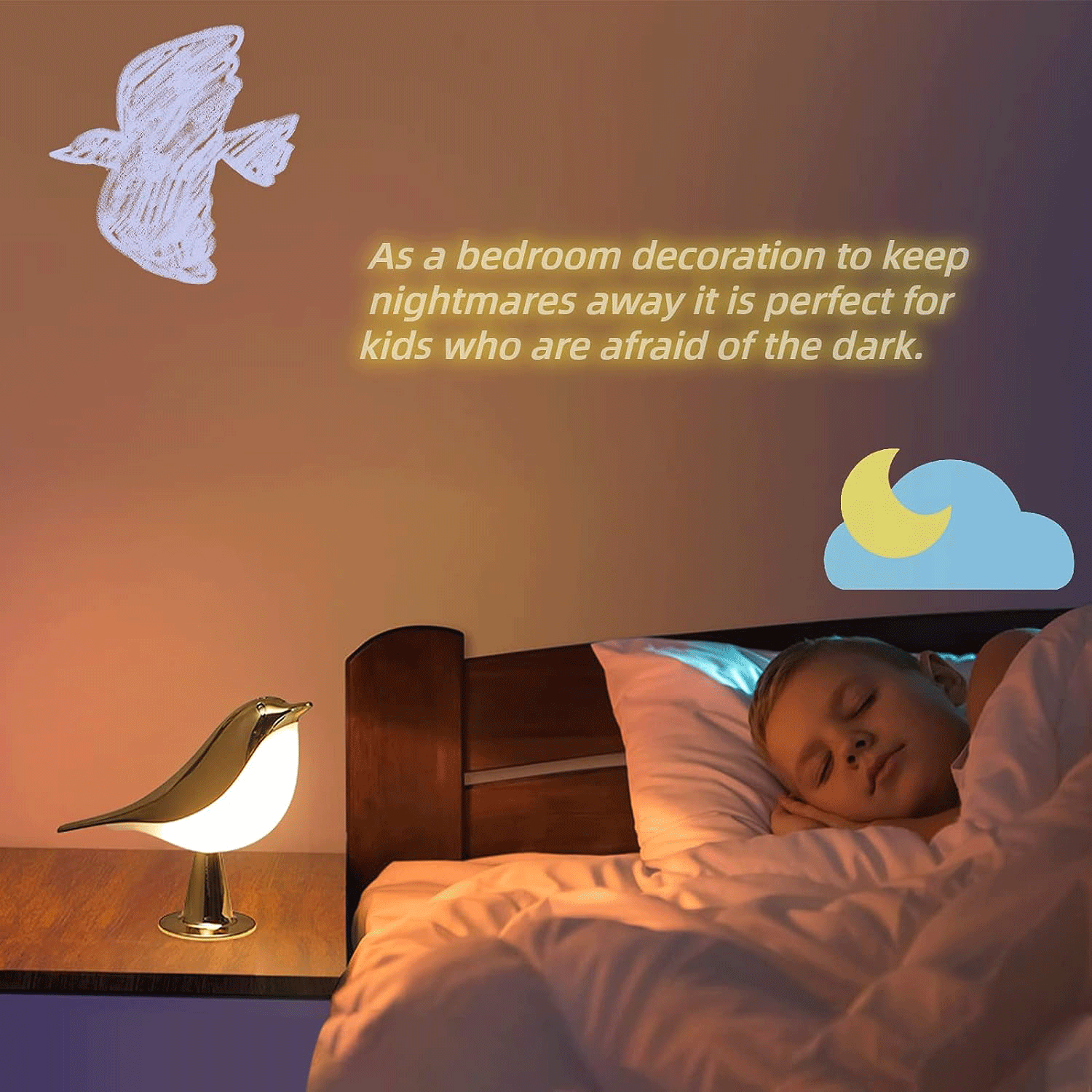 bedrooms decoration baby room adjustable Bird Touch Light 4