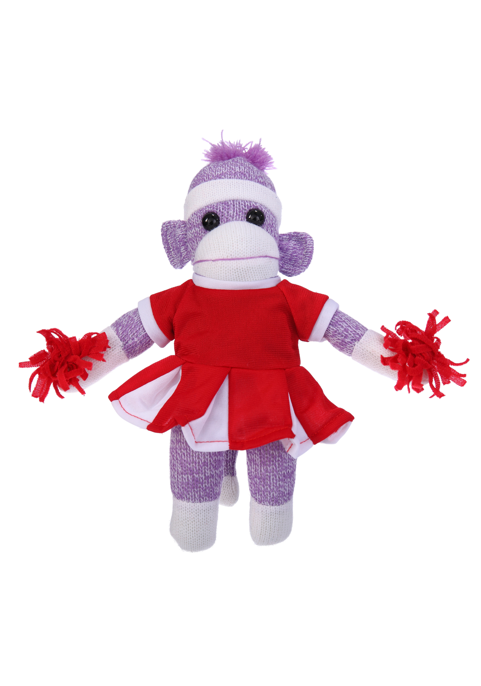 Purple Sock Monkey in Cheerleader Outfit 2