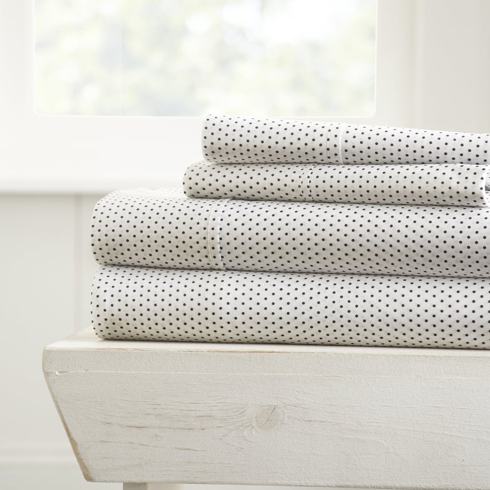 Premium Sheet Sets - Light Gray Dotted Full 4 Piece 1