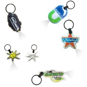 Vividly Colored LED Keychain Flashlight In Various Shapes 3