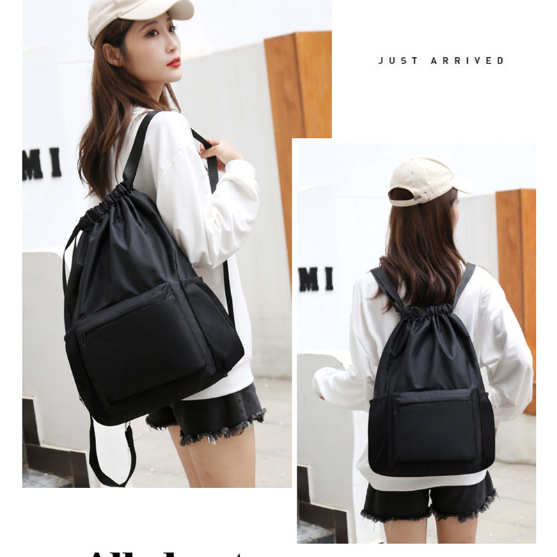 Waterproof Large Sports Drawstring Backpack w/Adjustable Shoulder Strap 2