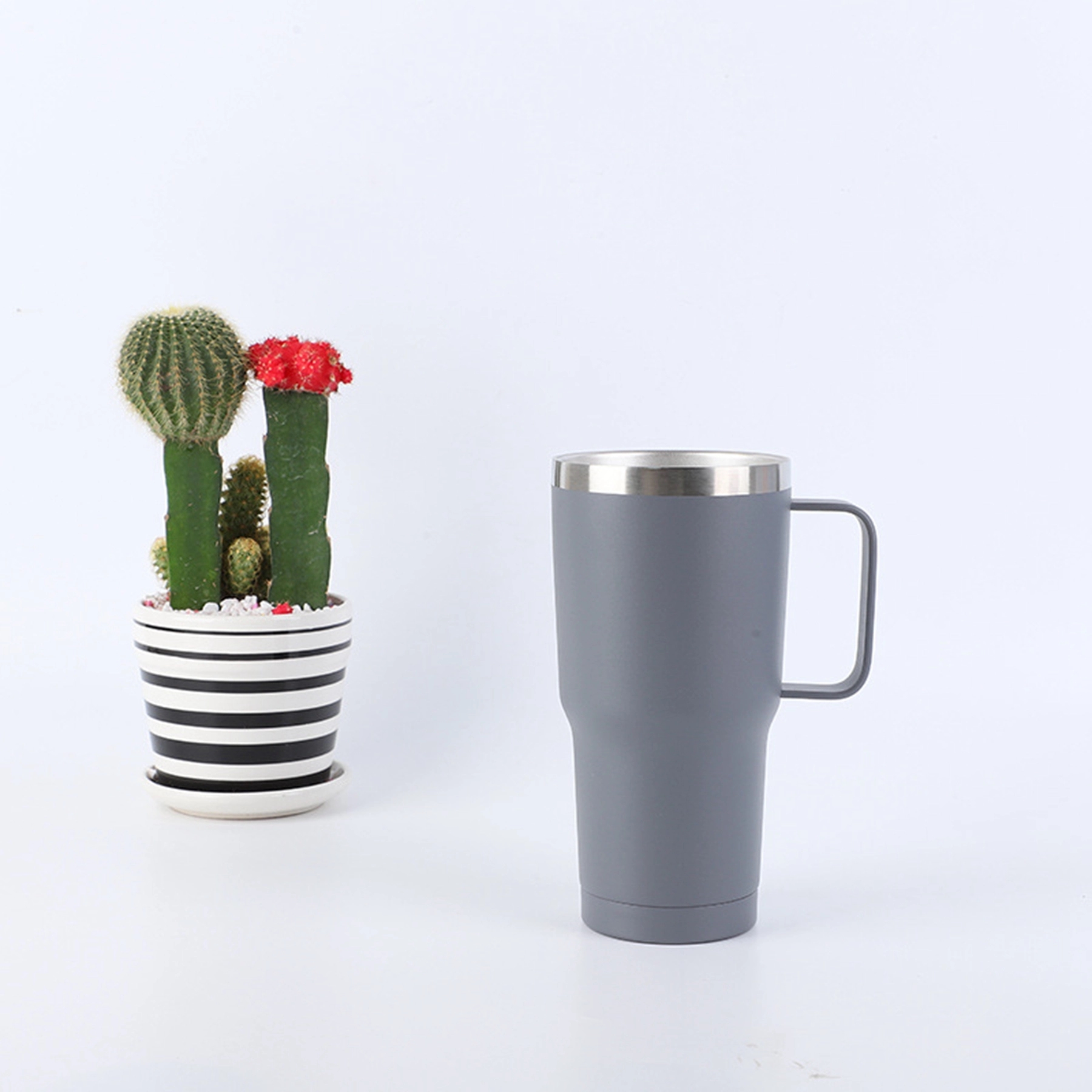 20 Oz. Stainless Steel Double Wall Tumbler With Handle 7