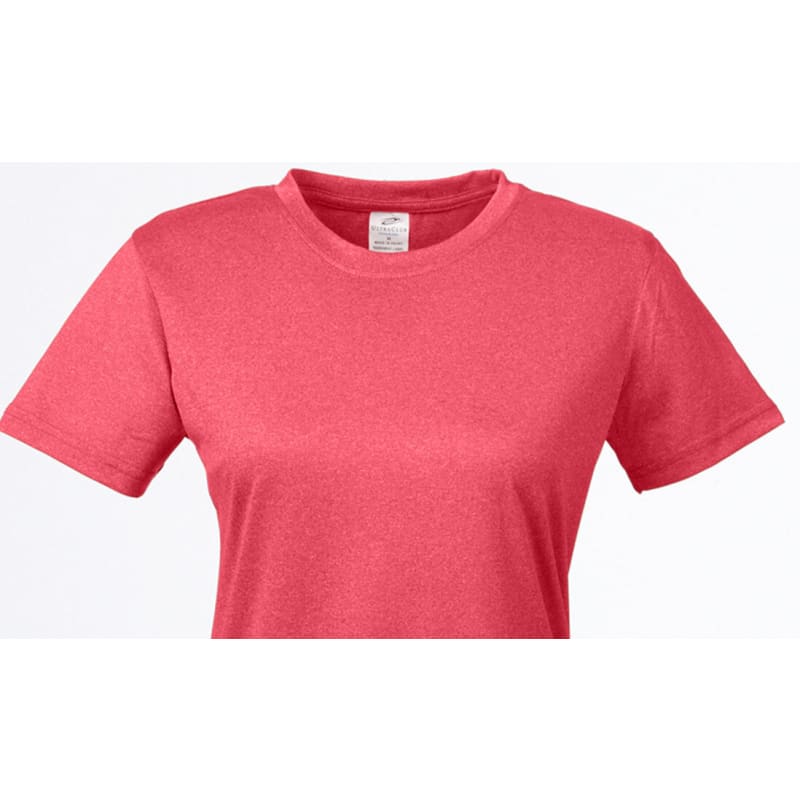 UltraClub Ladies' Cool & Dry Heathered Performance T-Shirt 1