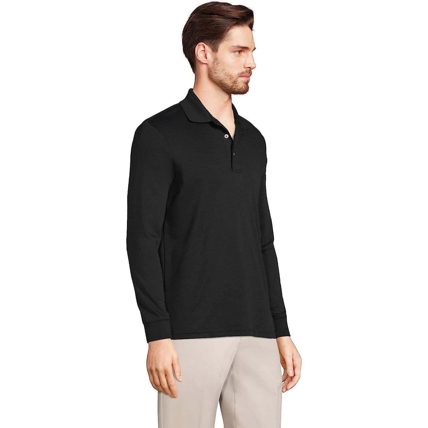 REPREVE® - Men's rPET Polyester Long Sleeve Polo 4