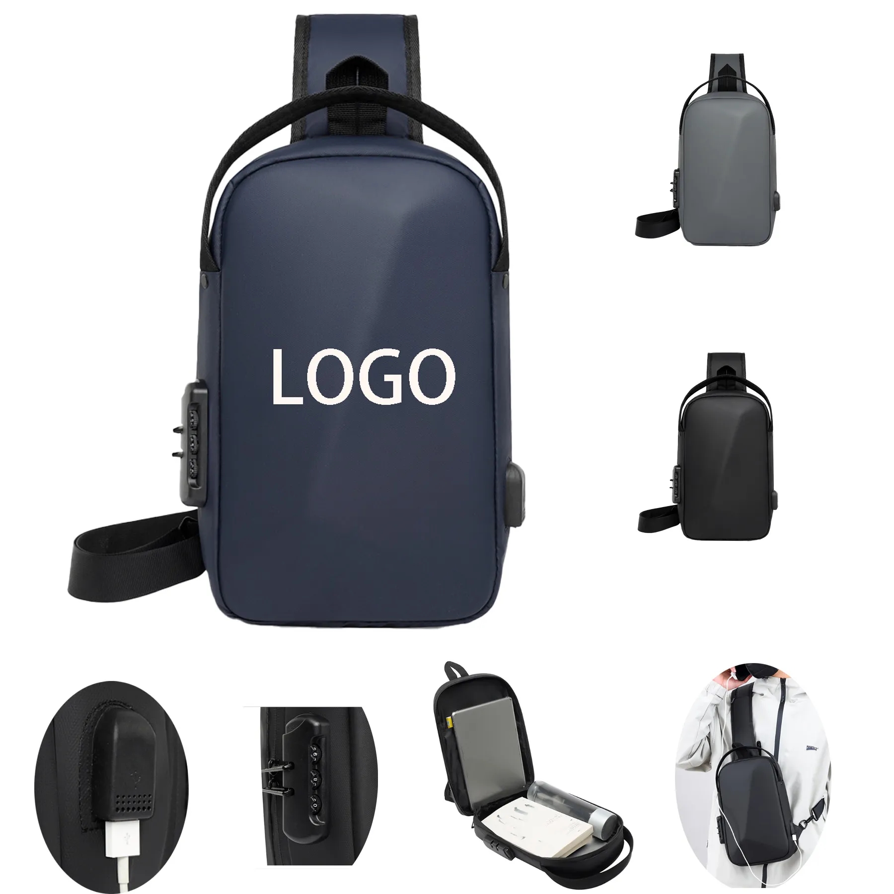 Multifunctional Usb Charging Shoulder Bag 2