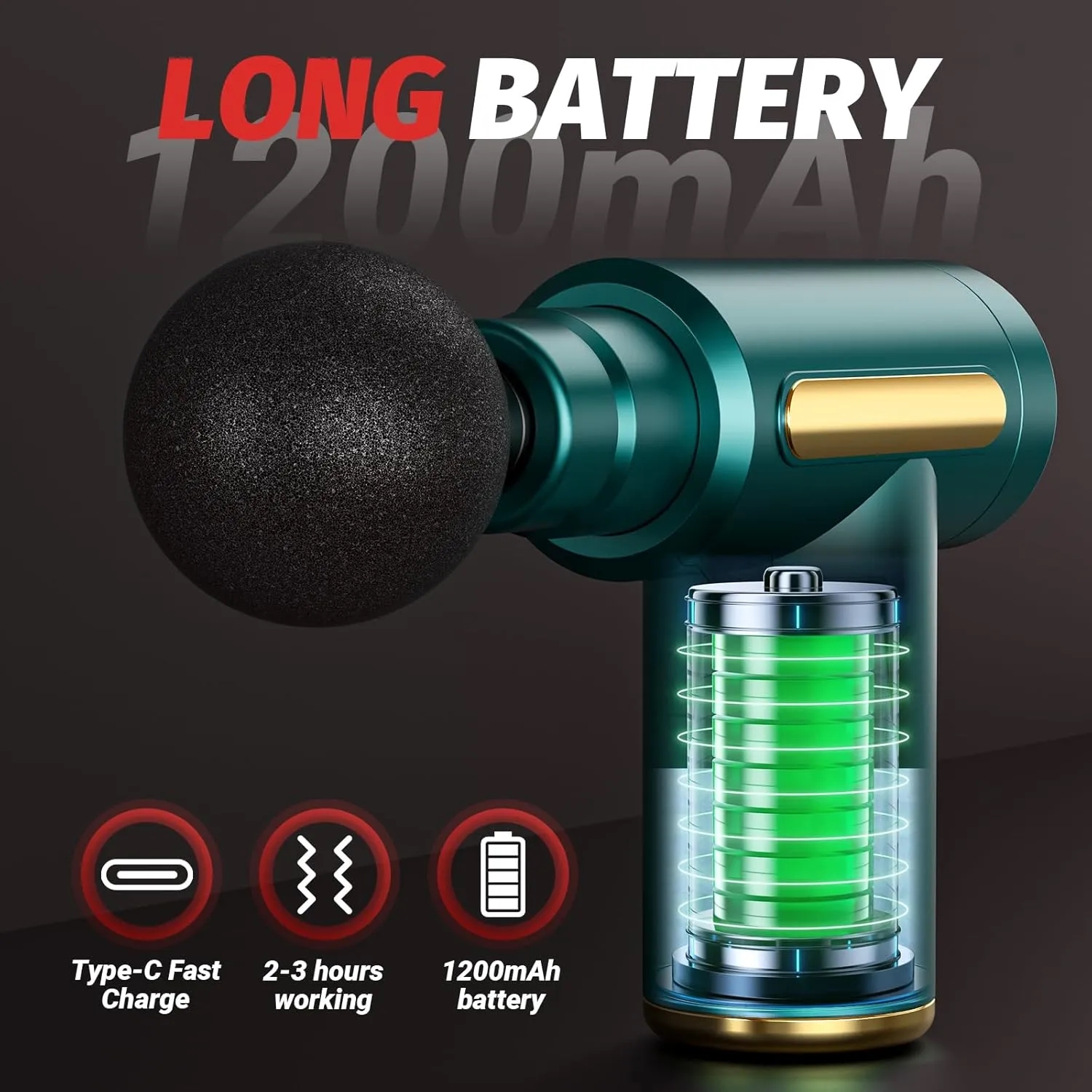Mini LCD Massage Gun 4