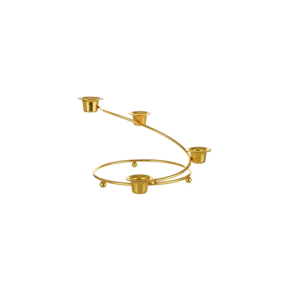 Votive Candleholders - Metal Holds 4 Tapers Gold 1