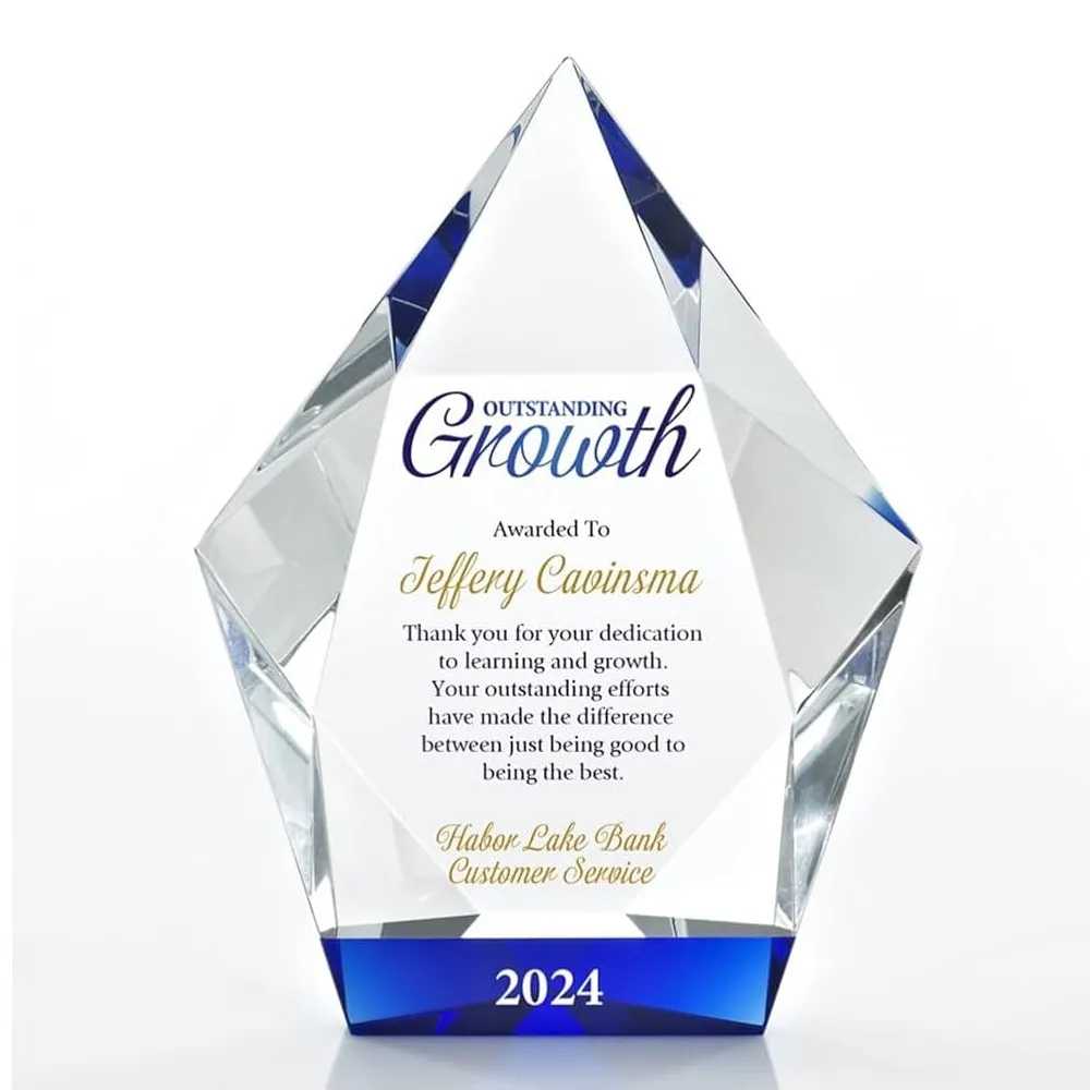 Chiseled Peak Crystal Award 5