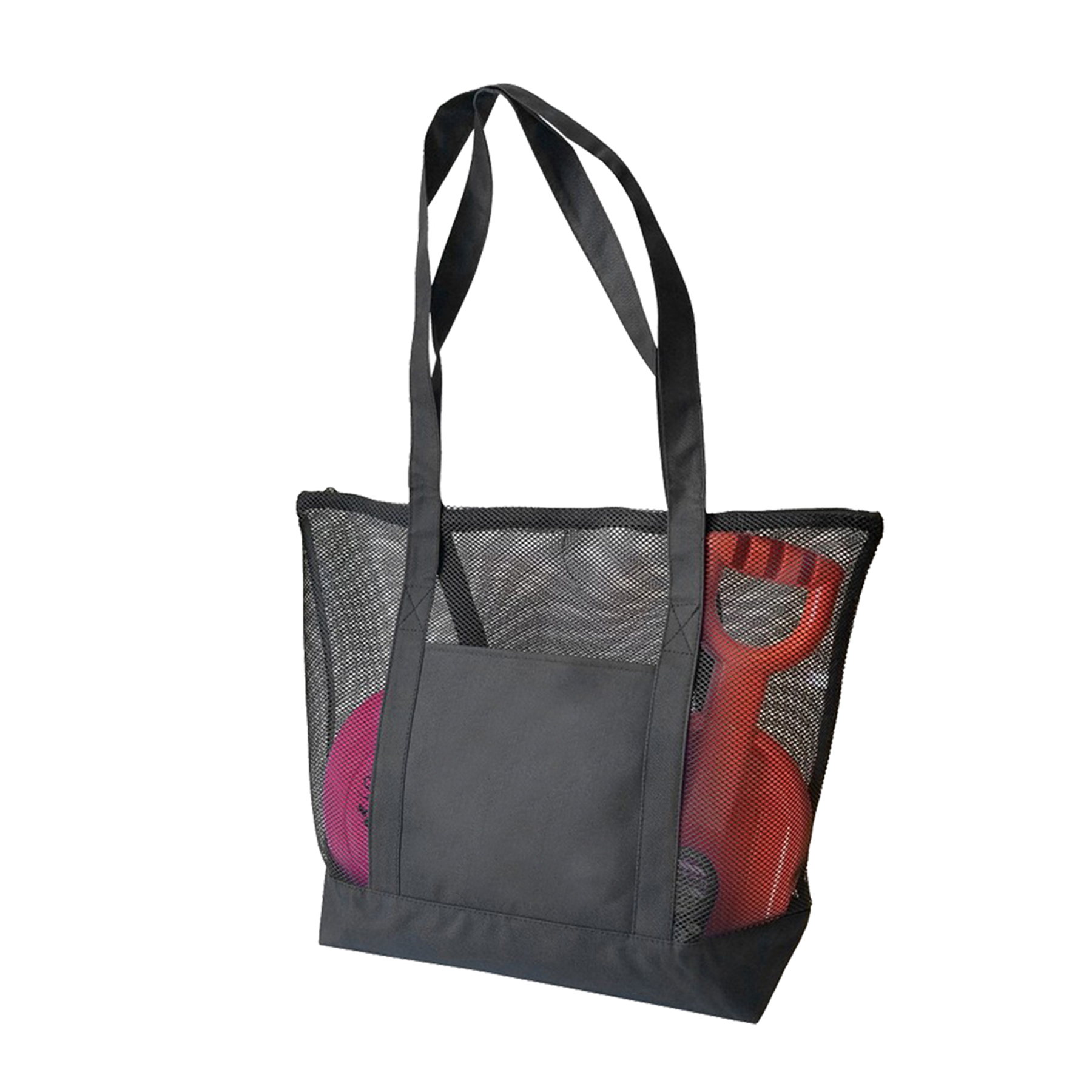 600D Deluxe Mesh Zipper Tote 3