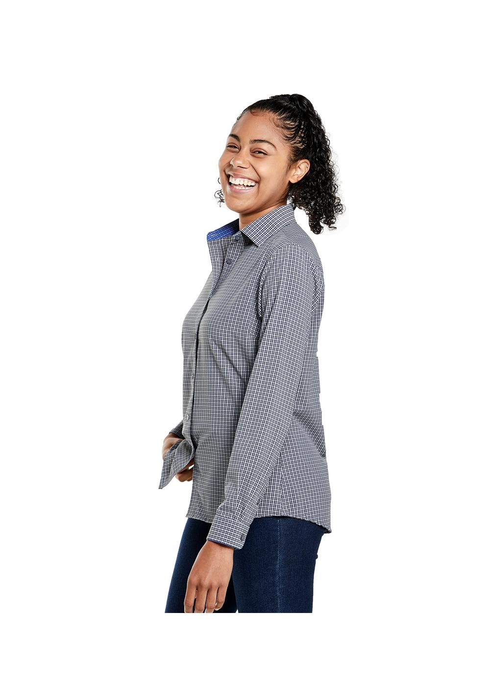 Storm Creek Women's Influencer 4-Way Stretch Microplaid Woven Shirt 4