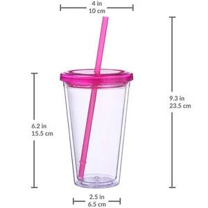 16OZ Reusable Straw Ice Cups With Lid 3