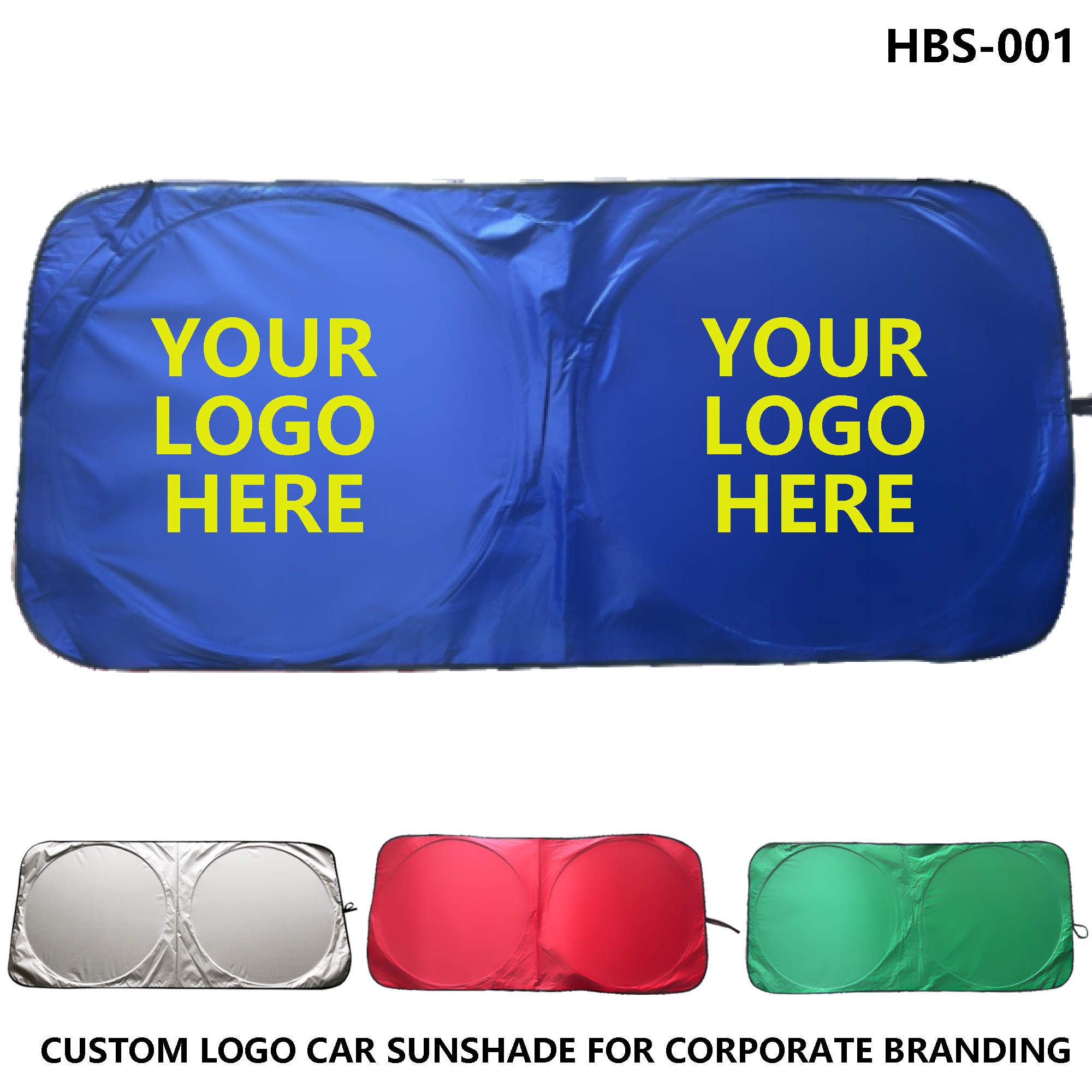 Custom Logo Foldable Car Sunshade - Reflective Silver & Multi-Color Options for Brand Promotion 2