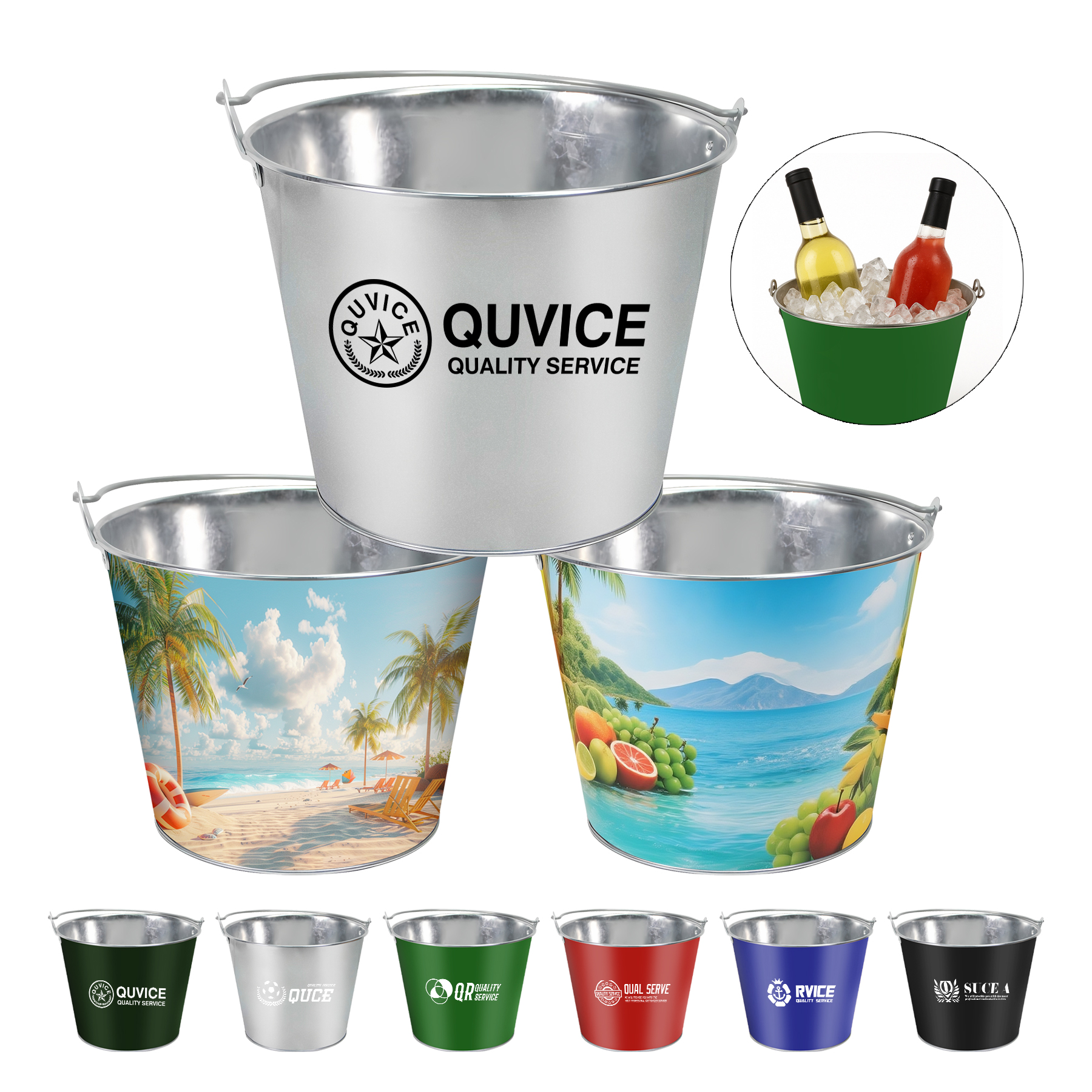 Custom Full Color 170OZ Metal Beer Ice Bucket 1