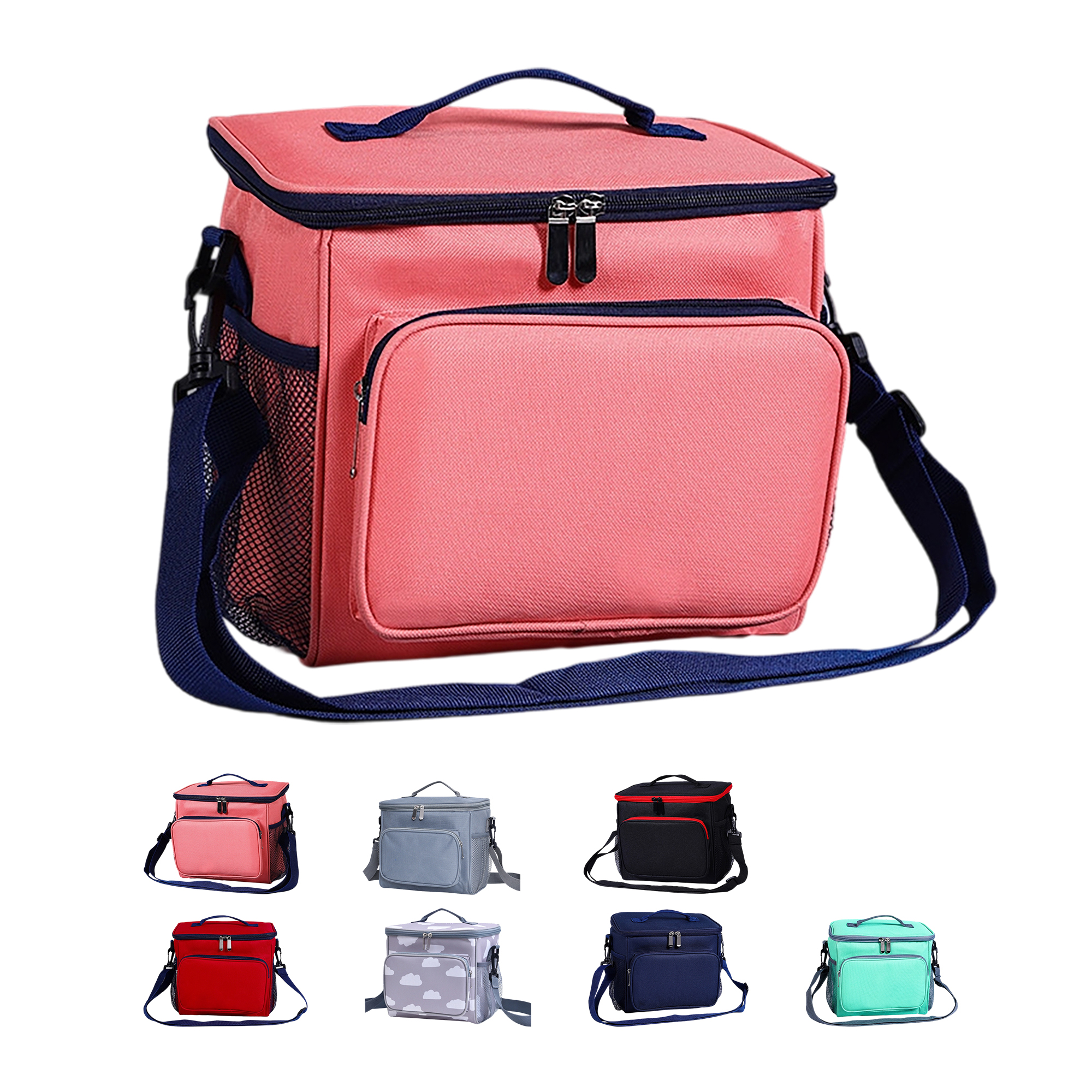 600D Oxford Insulated Lunch Bag Large Cooler Tote With Shoulder Strap 9