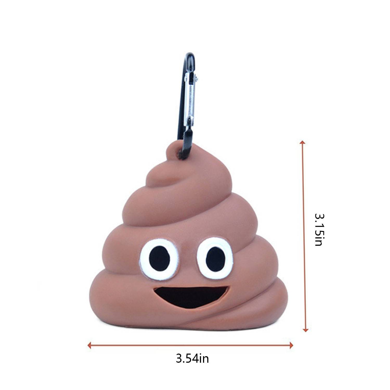 Silicone pet fecal collection bag with keychain 4