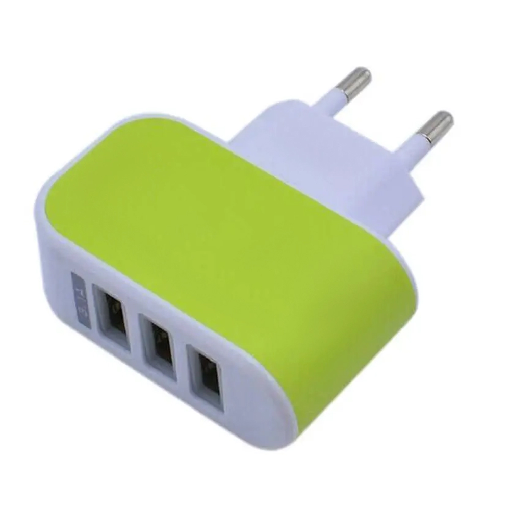 TriCharge ColorPop 3-Port USB Travel Charger 10