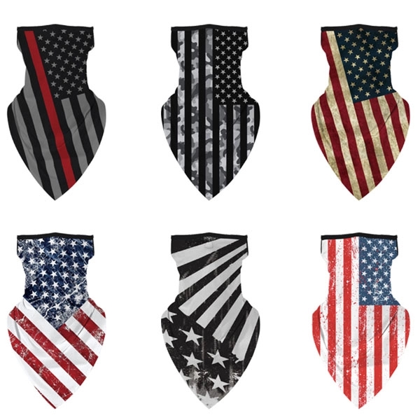 Sports Neck Gaiter Ear Loop Triangle Face Scarf 2