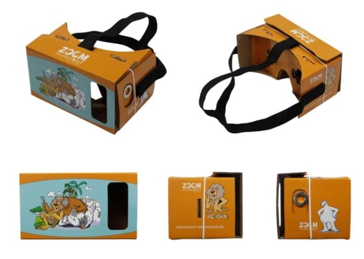 DIY Paper Cardboard Virtual Reality Mobile Phone 3D Glasses Magnetic VR Paper Glasses 2