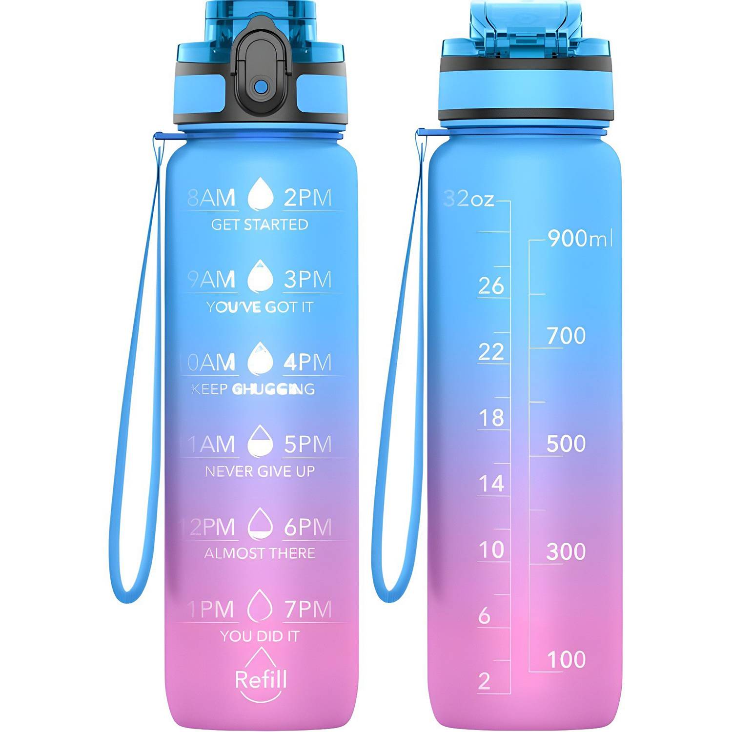 32oz BPA-Free Leakproof Water Bottle w/Gradient Color Design 10
