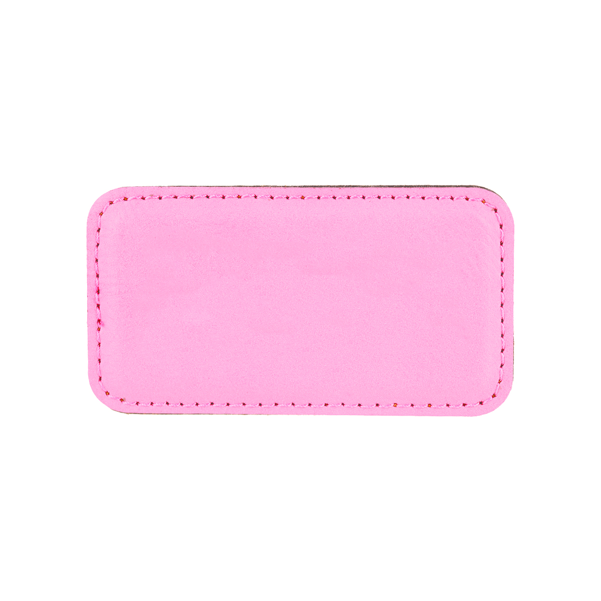 3 1/4" x 1 3/4" Pink Leatherette Badge w/ Magnet 2