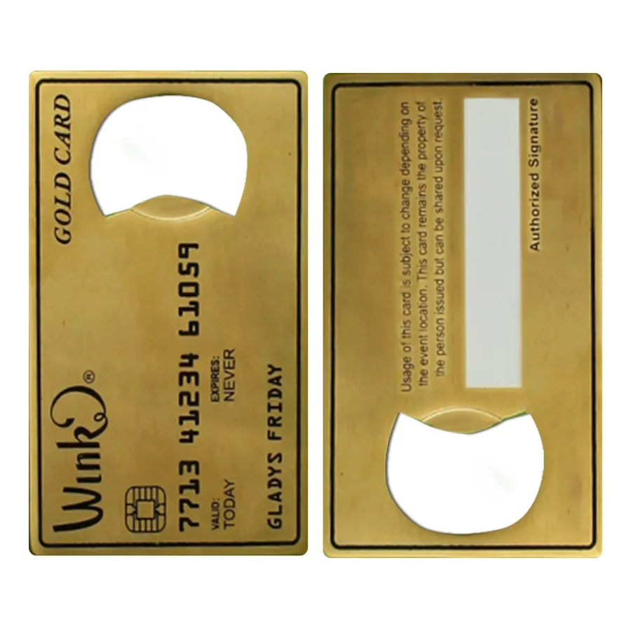 Gold Card Shaped Bottle Opener 6