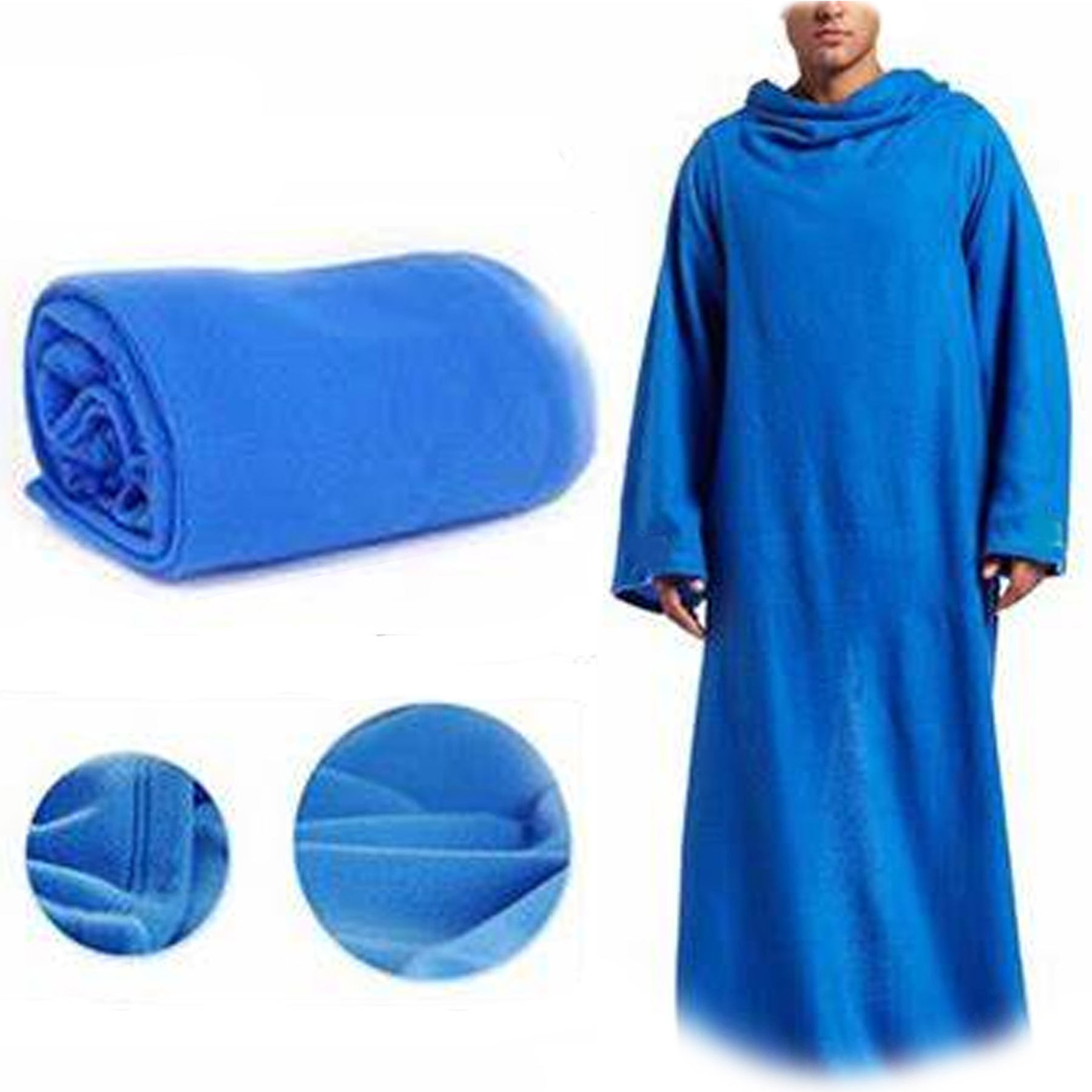 Adult Unisex Snuggie Couch Blankets with Sleeves 2